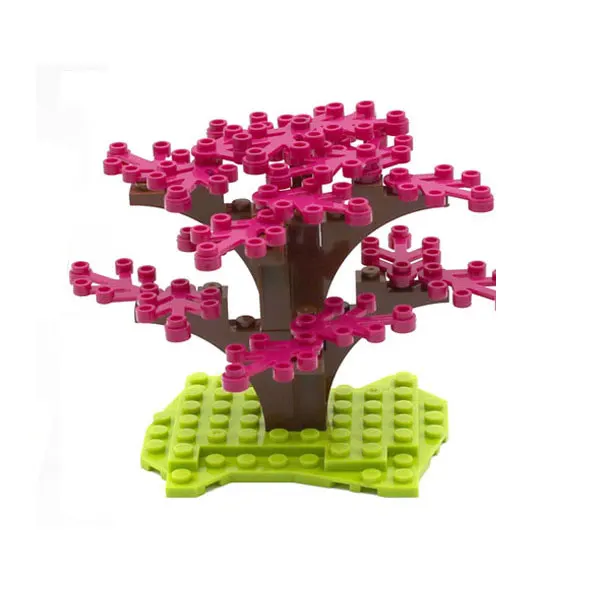 Small  Building Block Diy Model The Tree 31PCs Plant Landscape with The Grass Contain Instructions Compatible with LEGO Garden