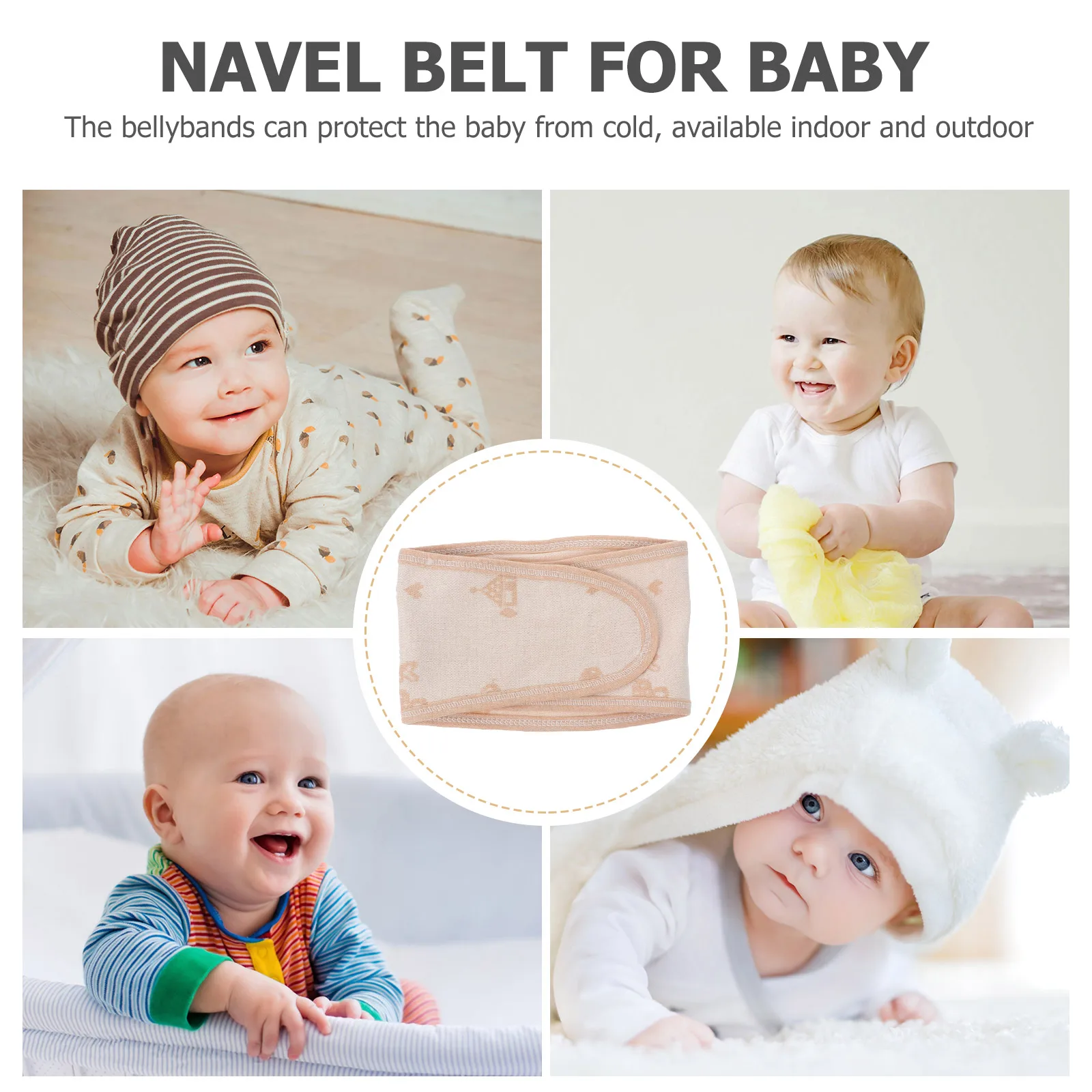 

4Pcs Infant Bellybands Cotton Baby Belly Bands Breathable Soft Navel Belts Newborn Baby Supplies Navel Belts Infant Belly Wraps