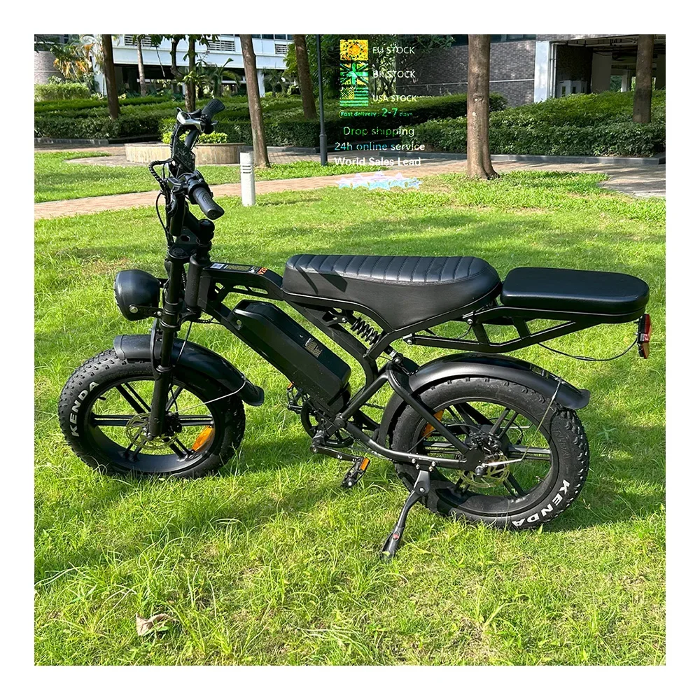 EU-Lager E-Bike V20 Pro Fatbike 20 * 4 Zoll 2-Sitzer elektrisches City-Fahrrad Elektrofahrrad E-Bike