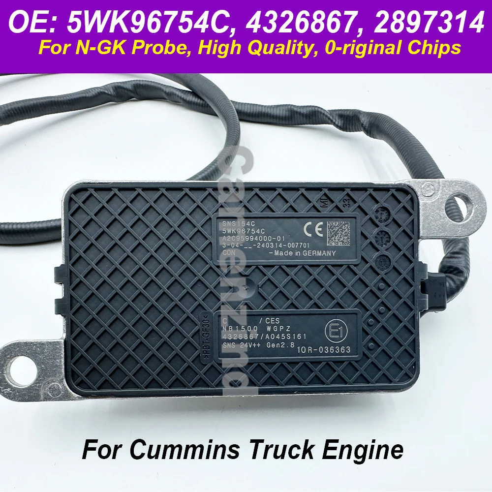 

5WK96754C 4326867 High Quality For NGK Probe 5WK96754B 2897314 2872949 Nox Sensor Nitrogen Oxide Sensor For Cummins Truck