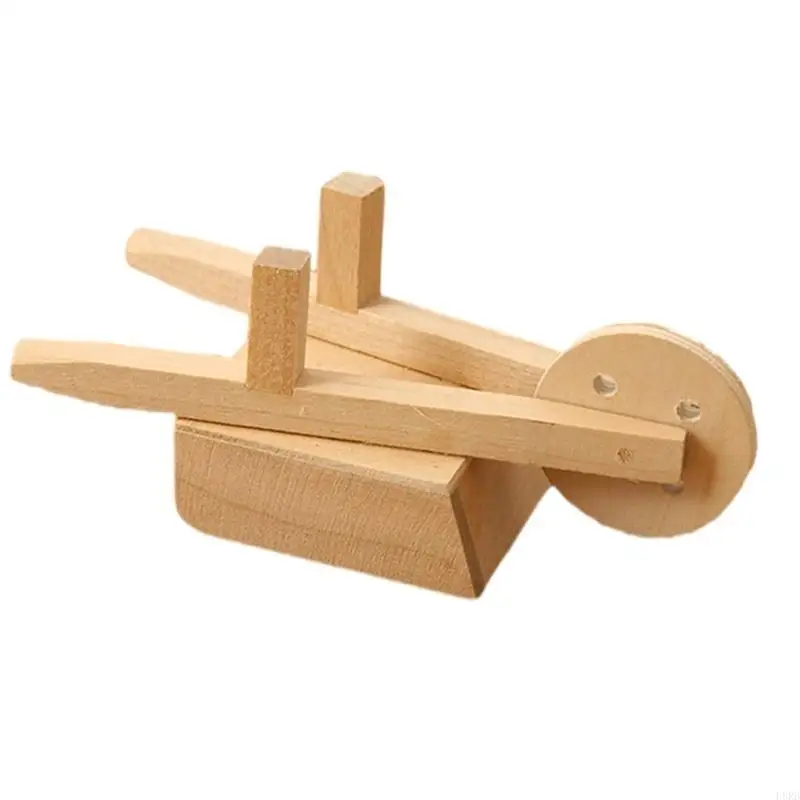 

1/12 Scale Dollhouses Miniature Wheelbarrow Furniture Pretend Play for Kids Doll House Furniture Model for Dollhouses L8RB
