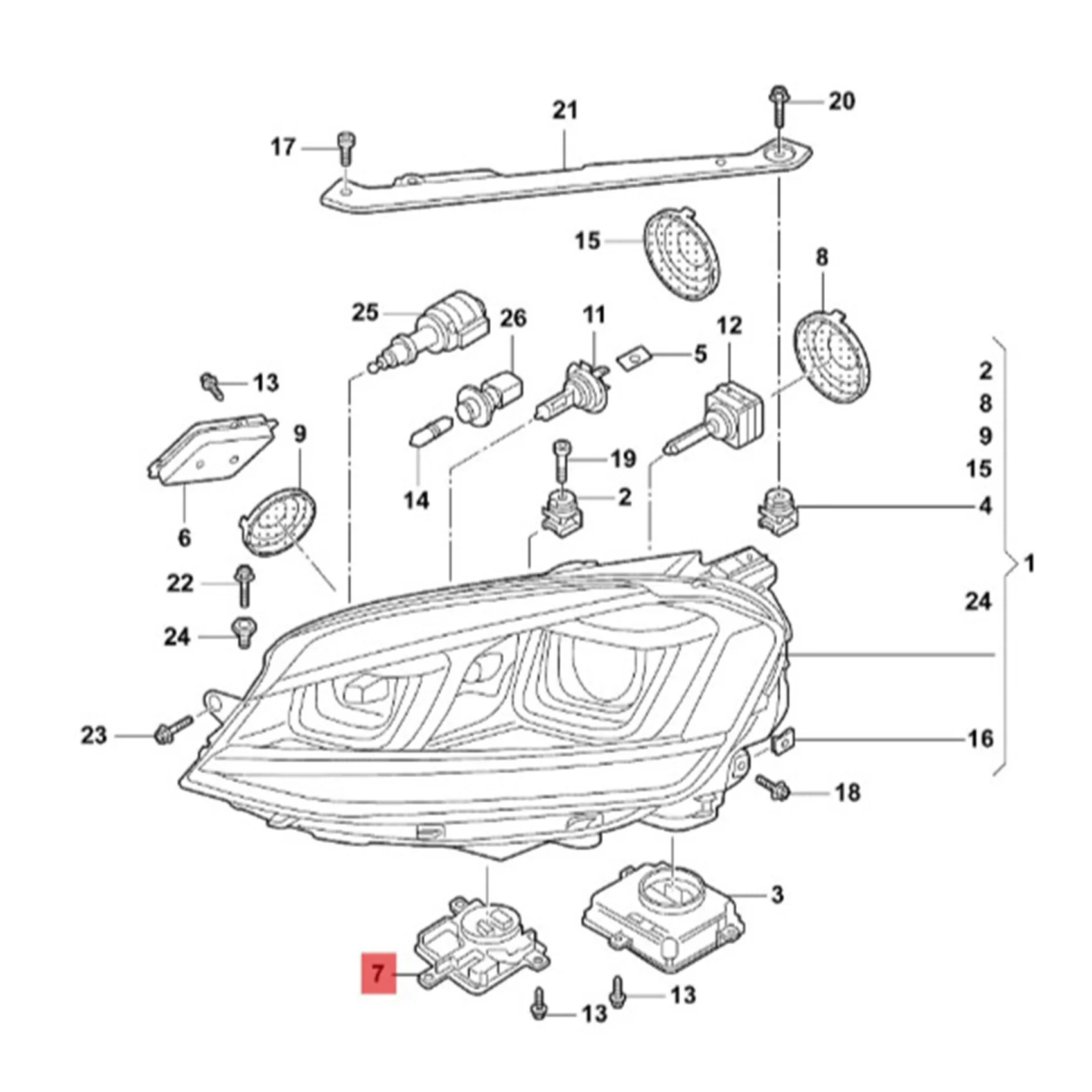 

Precision 4H0941329 Head Lights Power Module Auto Parts For A3 S3 A6 S6 A8S8 Jetta Tiguan Touareg