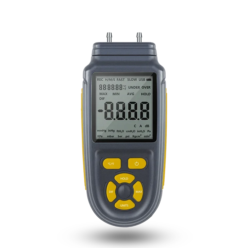 Digitale luchtdrukmeter van 100 psi, draagbaar differentieel gas met gegevensopslag