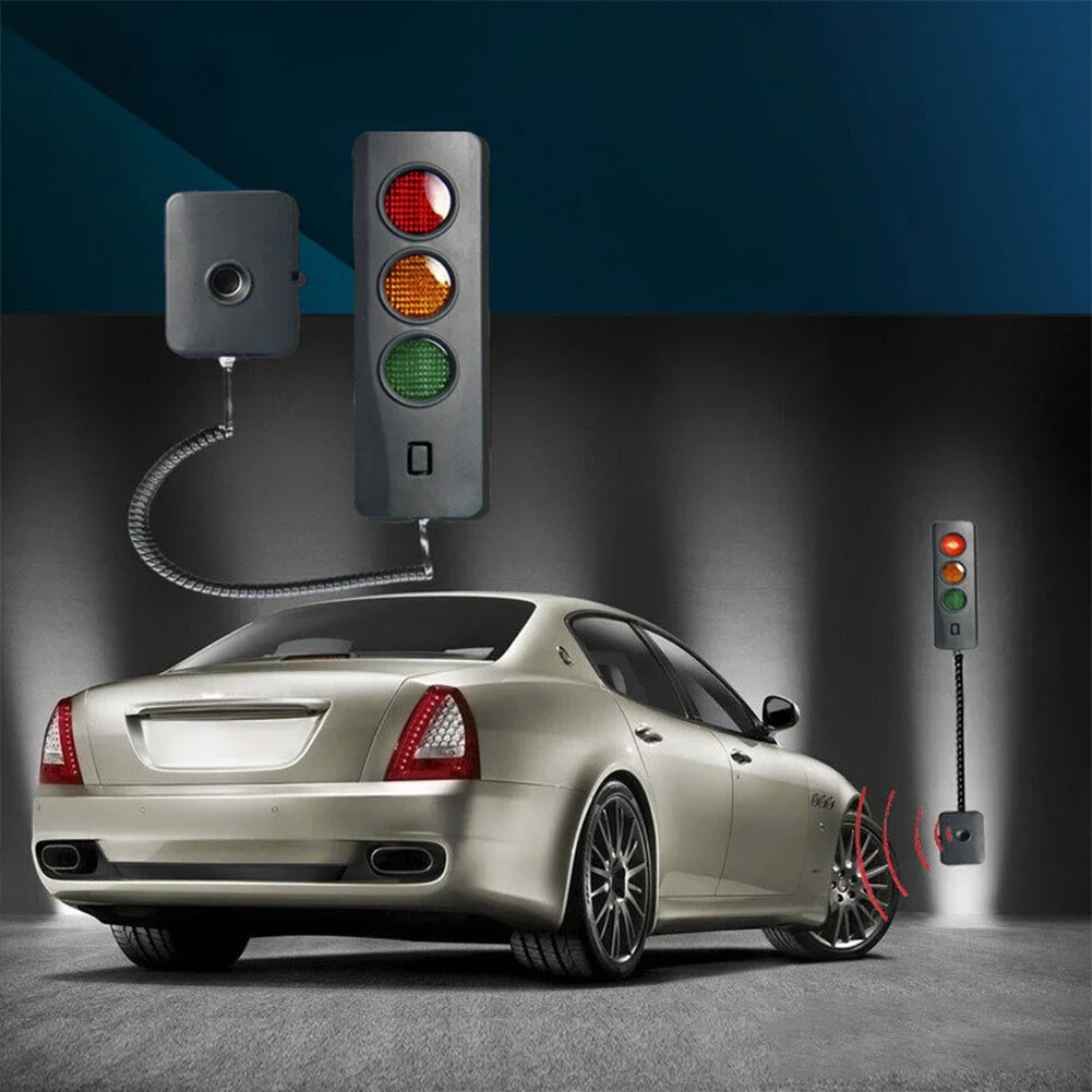 Collision Warning Device Garage Safe Light Anti Collision Auto Parking System with Three Colors Light Adjustable Battery Operate