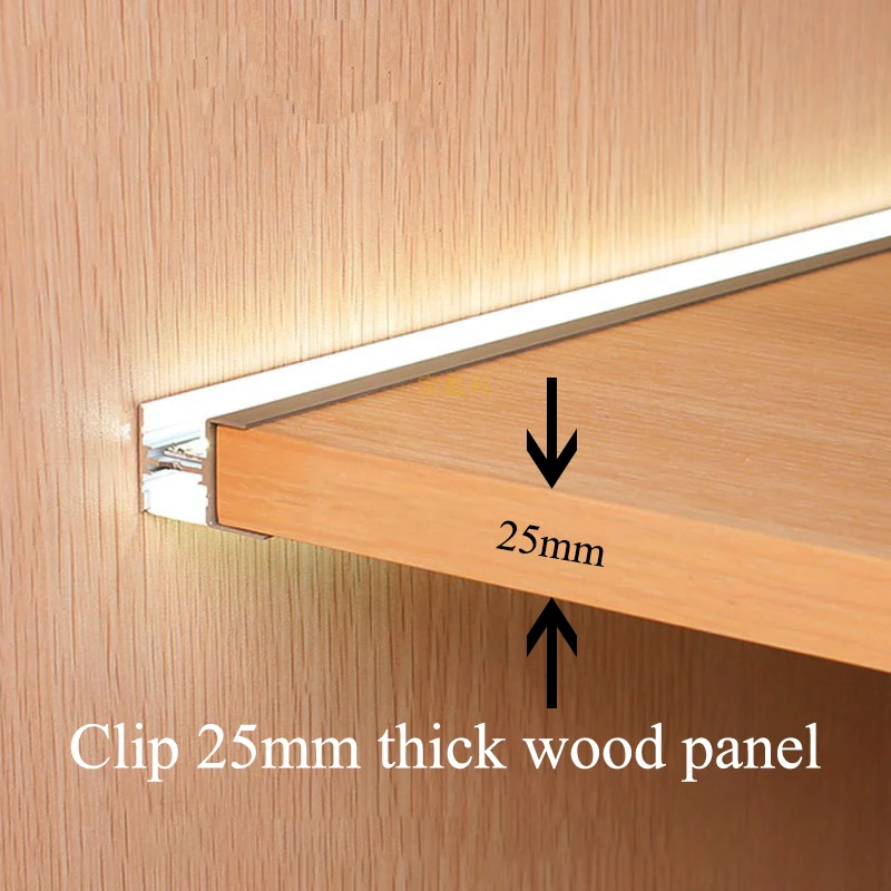 

25mm Wood Panel Light Bar LED Under Cabinet Layer Light Bookcase Bookshelf Closet Wine Cooler Up And Down Beam Backlight DC12V