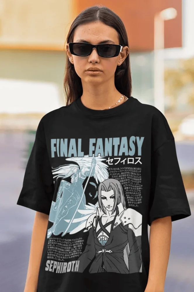 Anime Starry Mako Reactor T-shirt FF7 Final Fantasy Merch Moogle  Gift Shirt