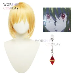 Kurapika Cosplay Wigs Earring Anime Kurapika Cosplay Prop Ear Clip Cosplay Hair Wig gift accessory