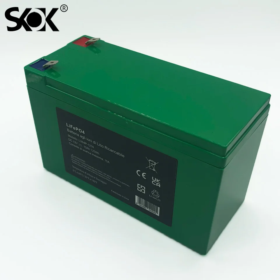 L3S4P-1210 12V 10Ah Lithium LiFePO4 Deep Cycle Battery,for Solar/Wind Power,Small UPS,Lighting,Power Wheels,Fish Finder and More