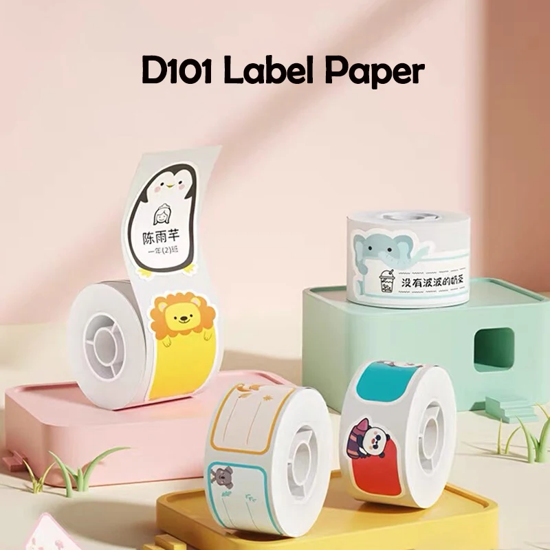 

NIIMBOT D101 Мини-белые водонепроницаемые этикетки-наклейки для ценников в супермаркете, рулонная бумага для принтера этикеток D101