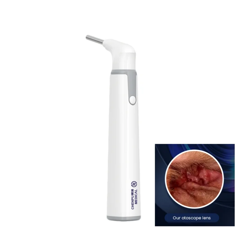 Handheld Pet Otoscope 3.9mm HD Lens Intelligent Lesion Analysis Cloud Case Management for Veterinary Use Pet Operation