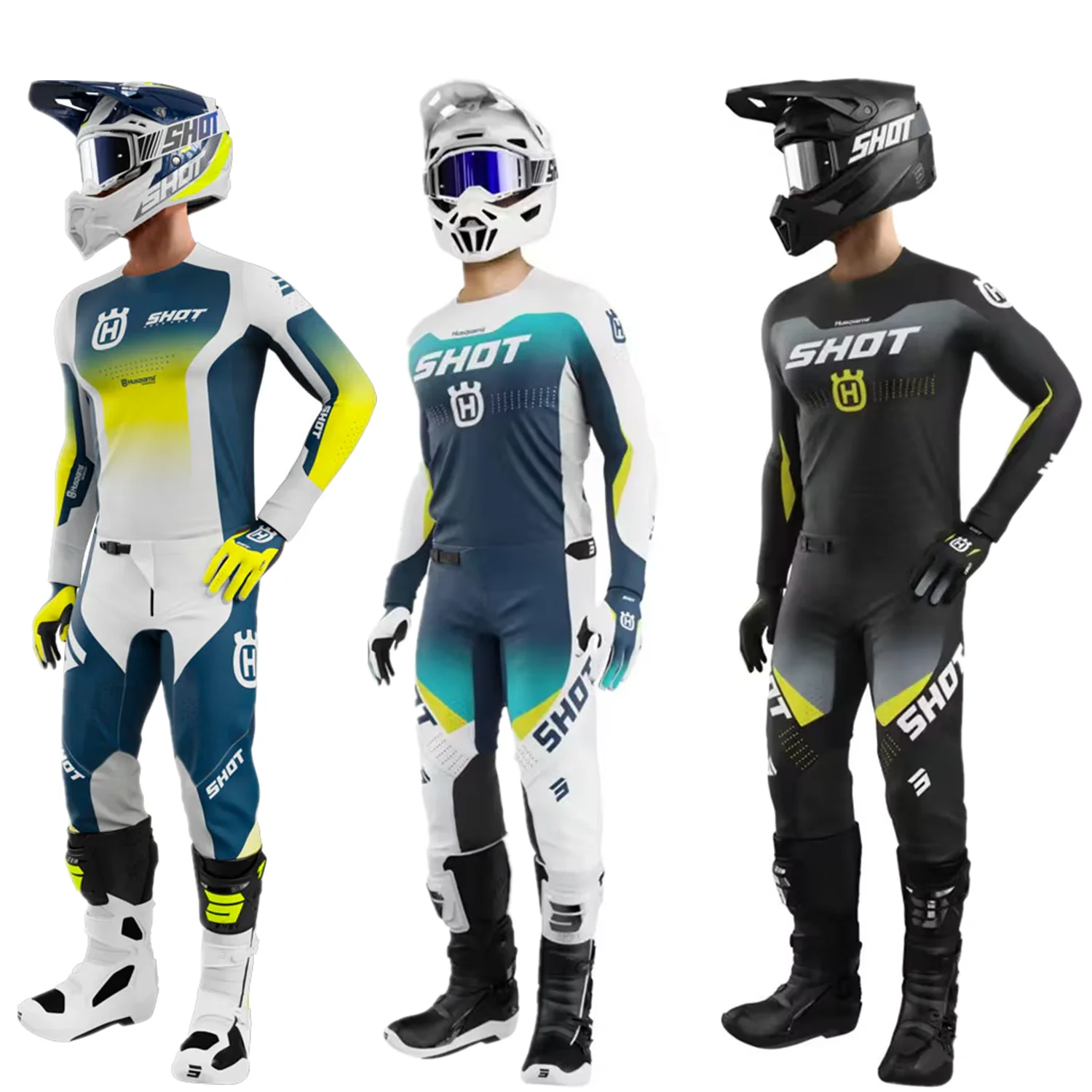 【セール中】2026 ハスクバーナ Mx ギアセットオフロードモトクロスコンボエンデューロジャージとパンツモトレースウェアオートバイ服