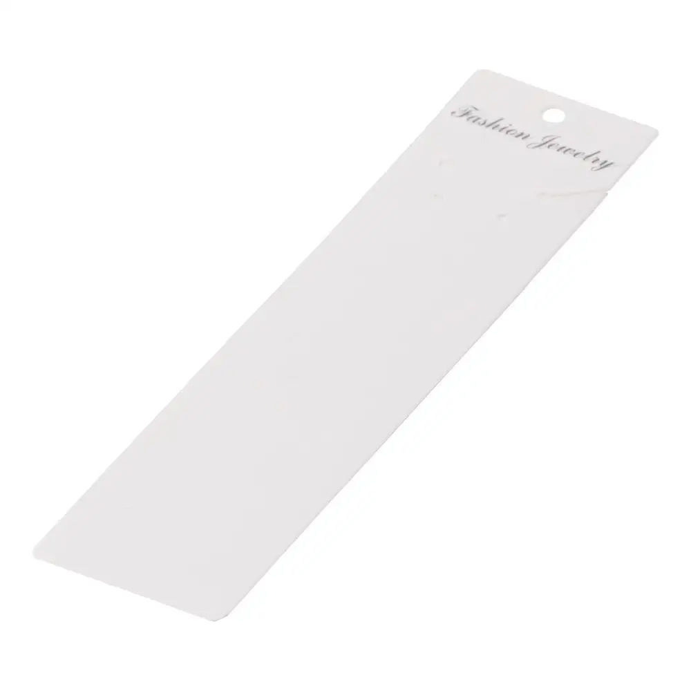 White Necklace Display Cards Handmade Earrings Paper Rectangular Earring Card Holders Hanging Tags Jewelries Packing