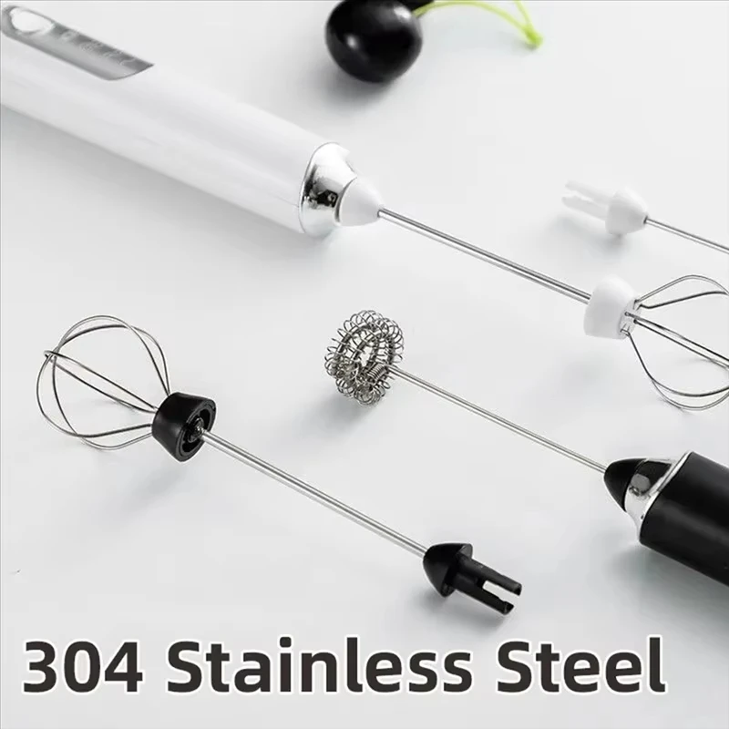 مضرب البيض 3 سرعات، رغوة الحليب، صانع الزبدة المحمول، ماكينة القهوة الكهربائية، أداة المطبخ البيض الأبيض، خلاط محمول