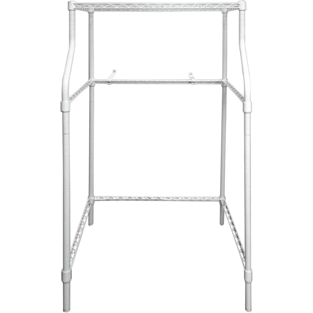 Chef Clothing Drying Rack Stand for Laundry, Powder Coated Metal, White