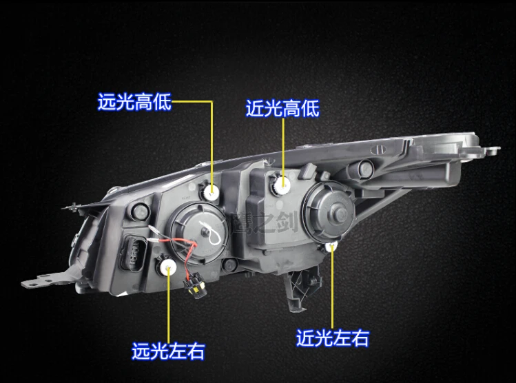 2pcs Car Styling for Ford Kuga Headlights Escape 2012~2015 Escape LED Headlight DRL Bi Xenon Lens High Low Beam Parking Fog Lamp