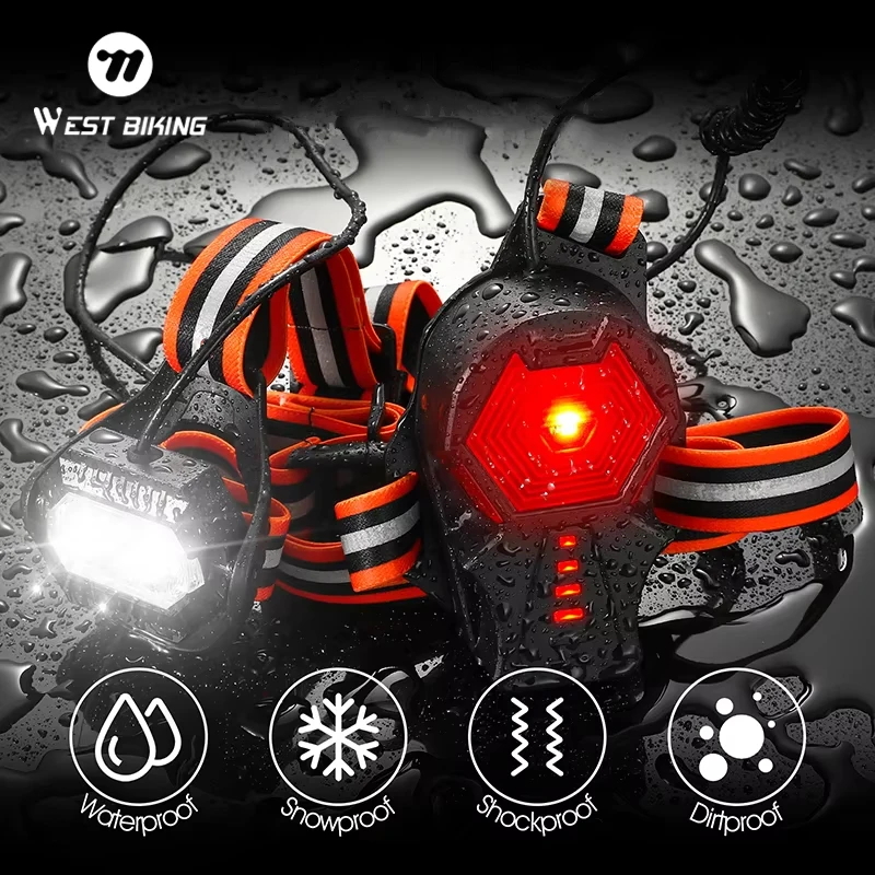 

WEST BIKING Bike Sport Light Chest Light With USB Charge&Output Port 3 Light Modes Outdoor Safety Jogging Cycling Warning Light