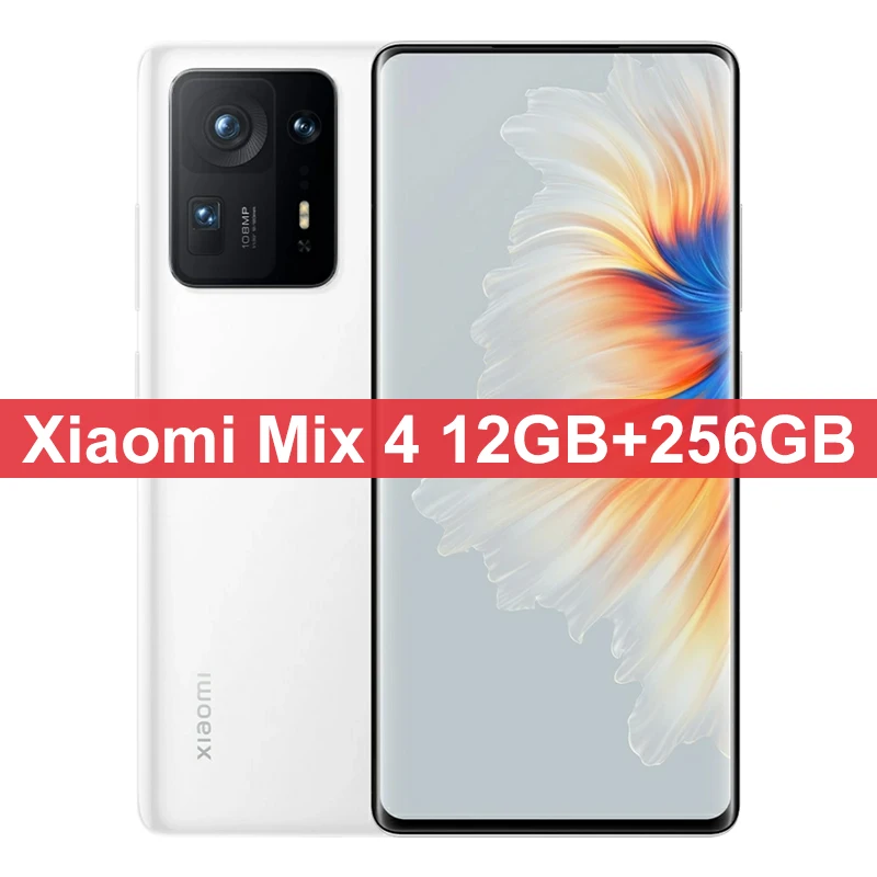 Chinese Version Xiaomi Mix 4 256GB/512GB Snapdragon 888+ 108MP+20MP Camera 6.67" AMOLED Screen 120W 4500mAh Battery