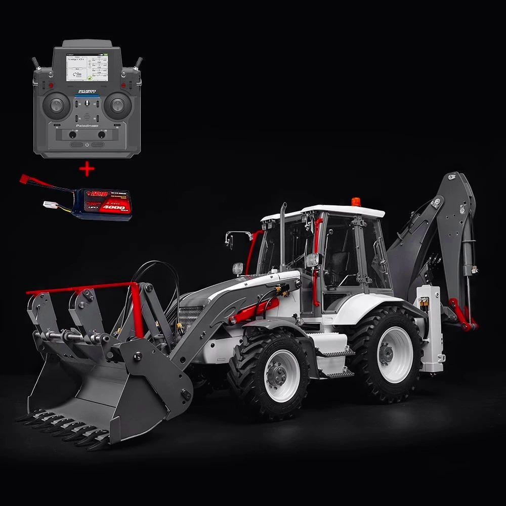 BL71 RTR Backhoe loader 1/14 Hydraulic RC Backhoe Loader 2 in 1 Excavator Model PL18EVLite Remote Control Digger W/ Light Sound