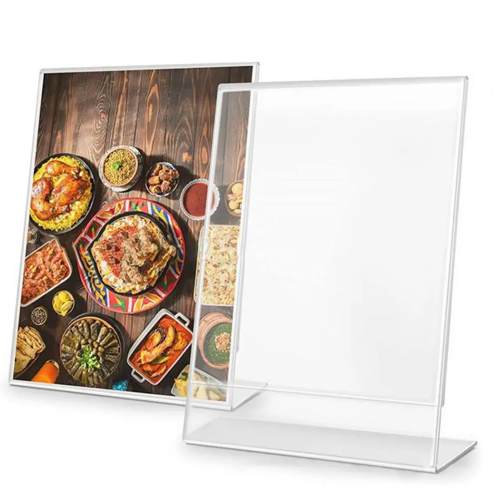 شفاف أكريليك عرض موقف مكتب الجرف Hh جودة عرض بطاقة حامل مكتب الأعمال حامل سطح المكتب حامل 8.5*2.7*11 بوصة