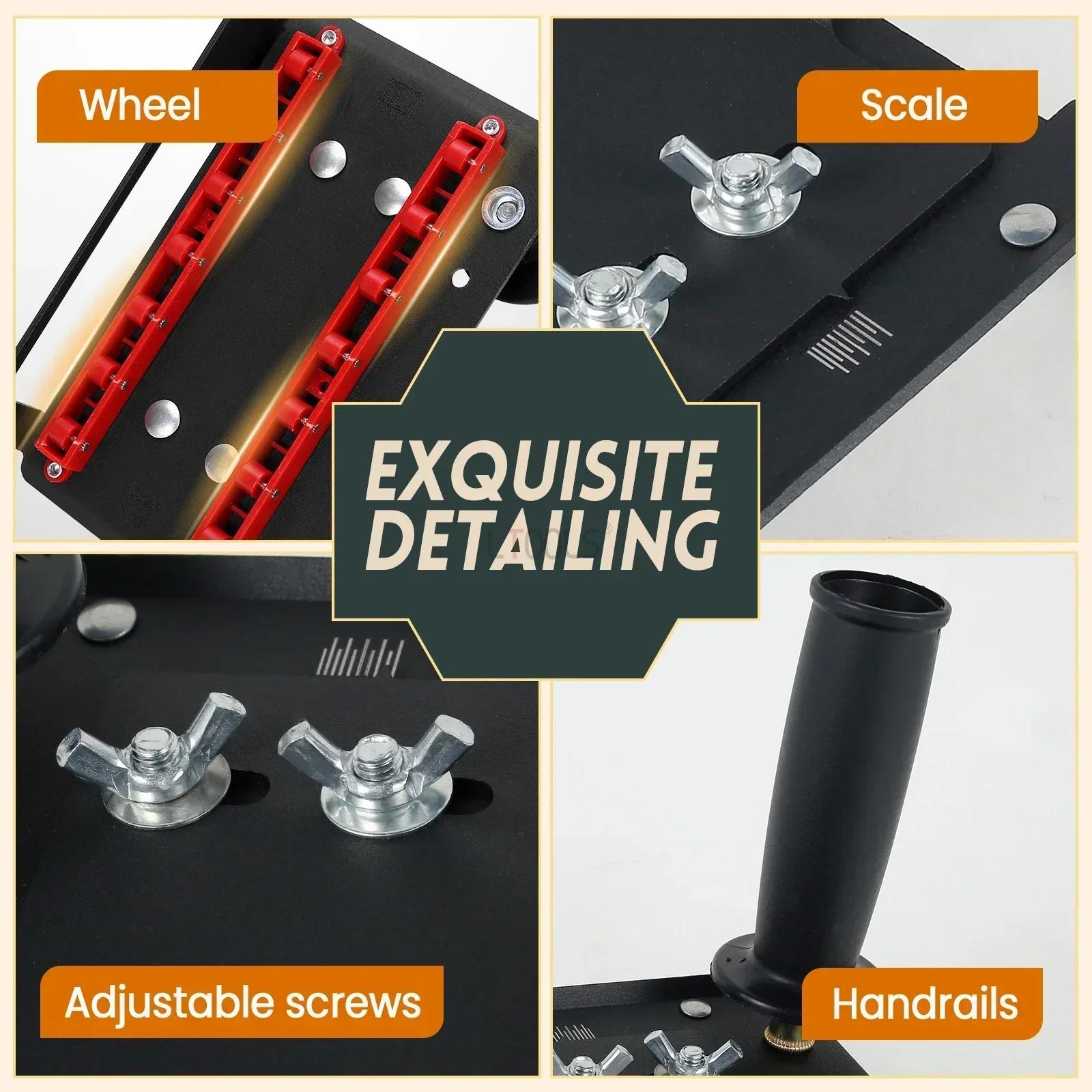 New 100-Type Angle Grinder 45° Tile Chamfering Stand Grinder Support Chamfer Cutting Auxiliary Side Handle Bracket Fixed Holder