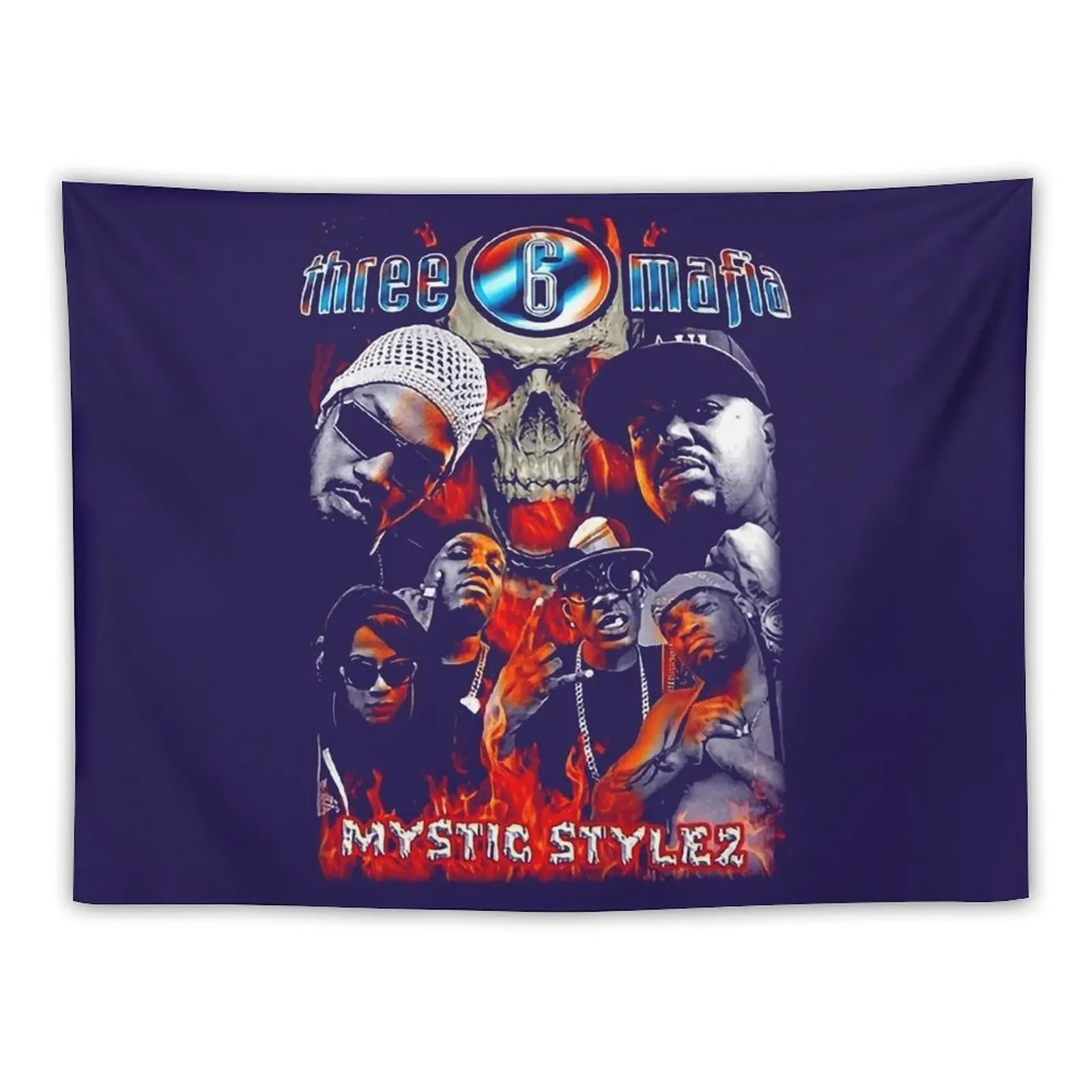 Three 6 Mafia 666 Mafia Inspired Tapestry Hanging Wall Home Decorations Things To The Room Tapestry