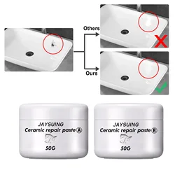 30/100g Ceramic Repair Paste AB Tub Tile Shower Repair Kit Multipurpose Porcelain Repair Ceramic Caulk Repair Paste Set