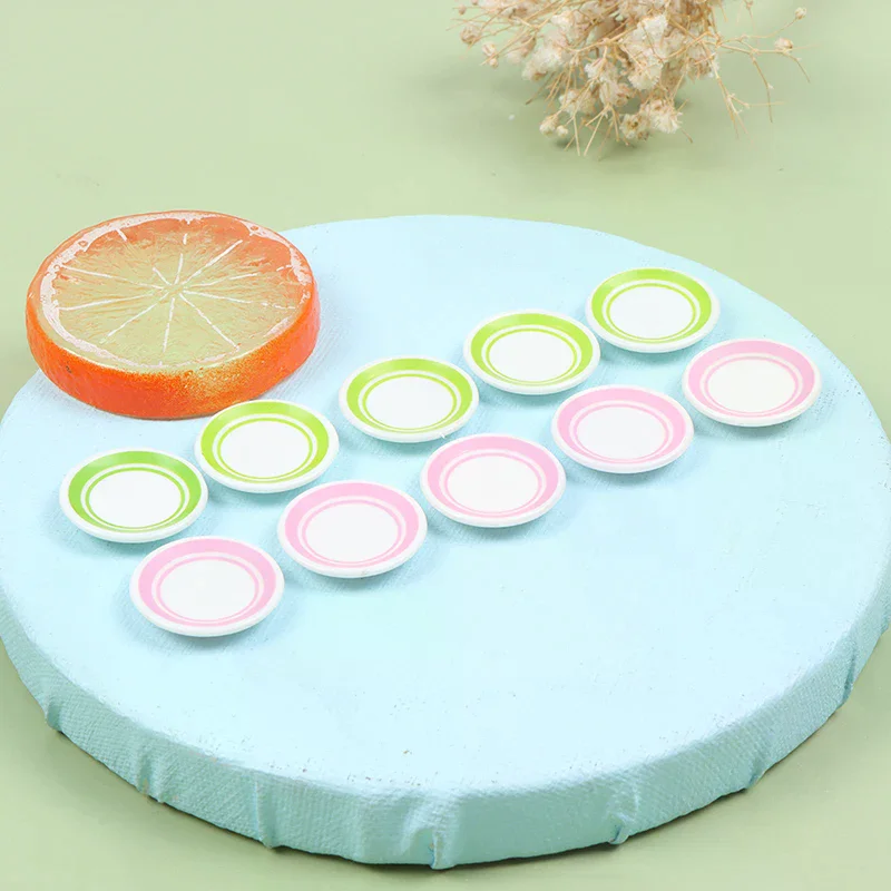 1 세트 내구성이 뛰어난 미니 음식 접시 식기류 미니어처 인형 집 액세서리