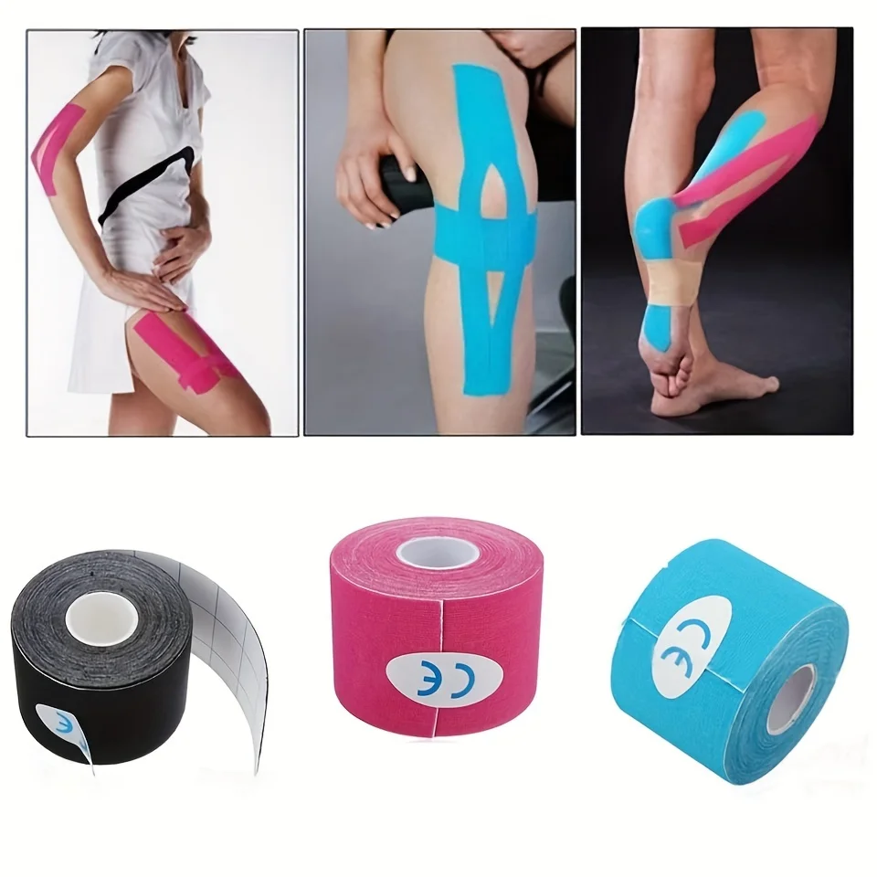 

Kinesiology Athletic Tape, Sport Recovery Tape Strapping Gym Fitness Tennis Running Knee Muscle Protector