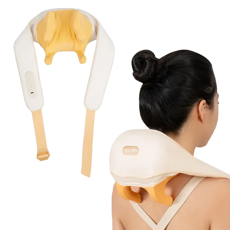 2024 NEW 8D cordless mini trapezius rechargeable wireless vibration kneading shiatsu heating shoulder and neck massager