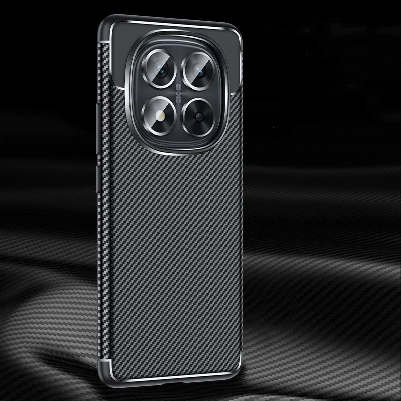 For Redmi Note 14 Pro 4G Case Cover Xiaomi Redmi Note 14 Pro 4G Capas Carbon Fiber Shockproof TPU Cover Redmi Note 14 Pro Fundas