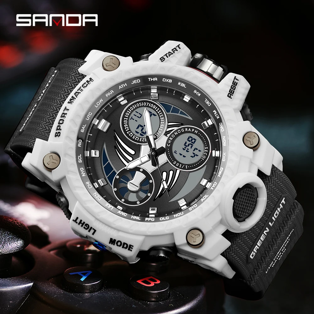 

SANDA 2023 Top Brand New Sports Men's Watches Luxury Military Quartz Watch Men Wristwatches Waterproof relogio masculino 3155