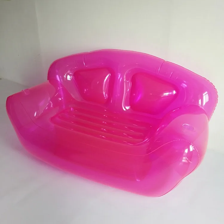 PVC inflatable pink double sofa leisure living room lazy recliner lunch break folding leisure back sofa