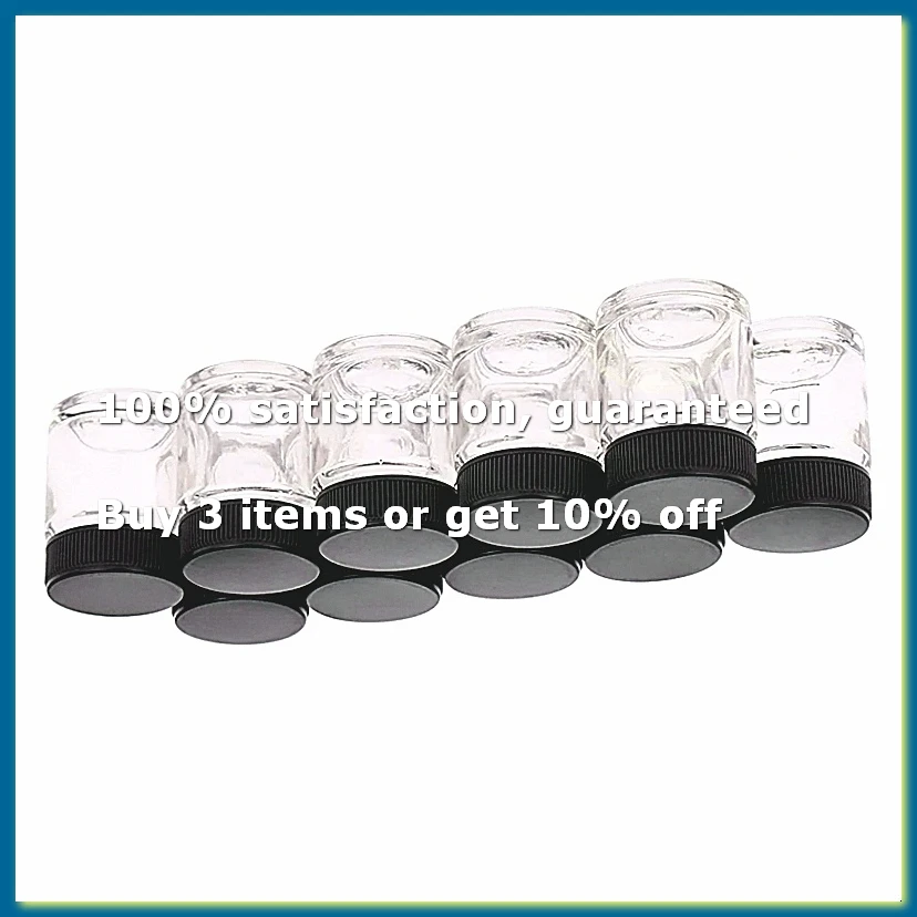 Nail Art Airbrush Tank Glass Bottle, 22cc Airbrush Paint Cosmetic Bottle Jar, Airbrush Tool Accessories Paint Cup 10 Pcs-A49I