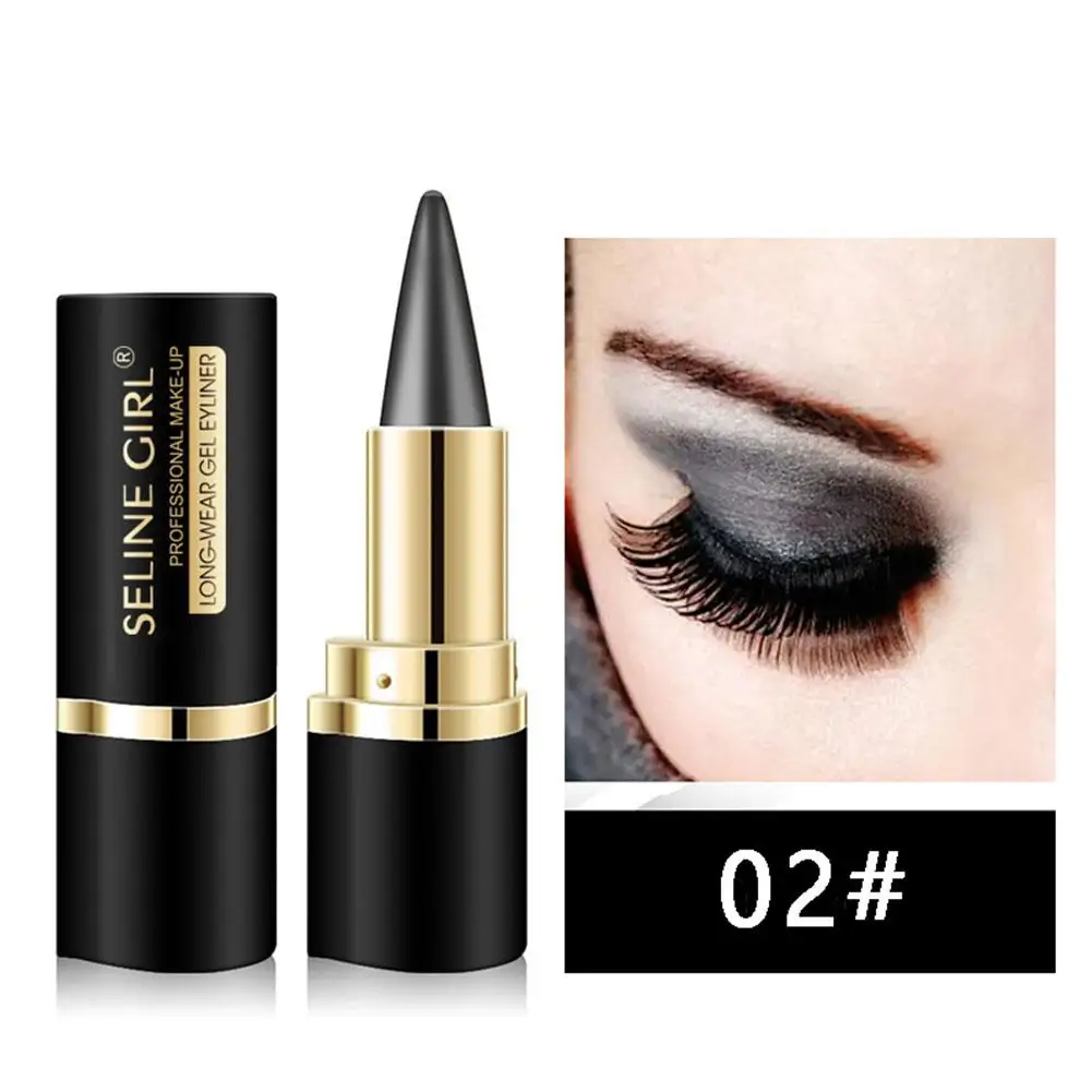 1 Stuks Draagbare Eyeliner Crème Zwarte Eyeliner Pen Natuurlijke Waterdichte Ogen Tattoo Eyeliner Professionele Blijvende Ogen Make-Up