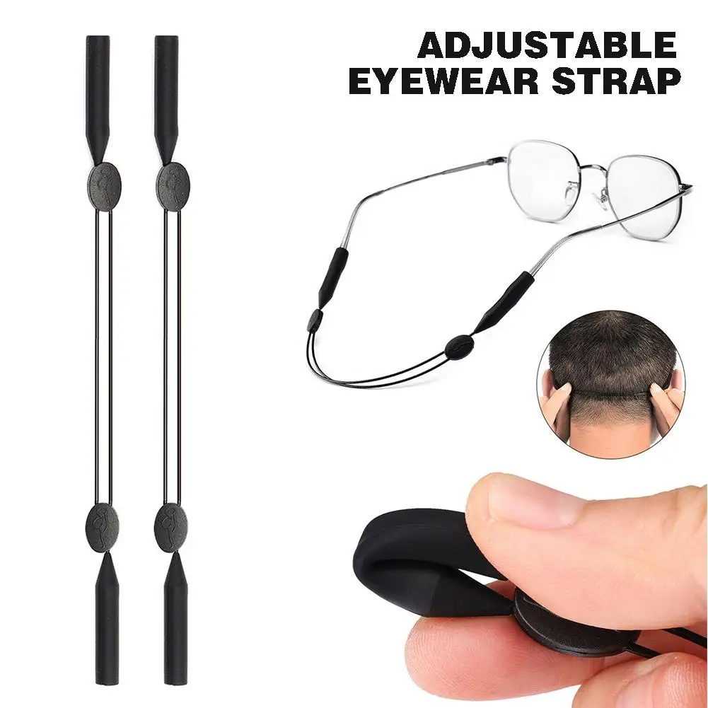 Universal Adjustable Eyewear Retainer Fit Sports Sunglasses Unisex Large Retainer Safety Strap Round-Head Holder Glasses C9F6