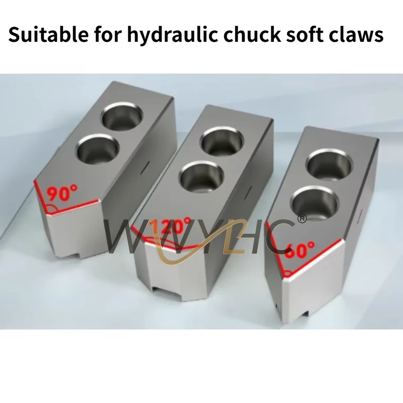 

Suitable for Aluminum Hydraulic Chuck, 3-Jaw Aluminum Alloy Hydraulic Soft Jaws 6" 8" 10" For Lathe