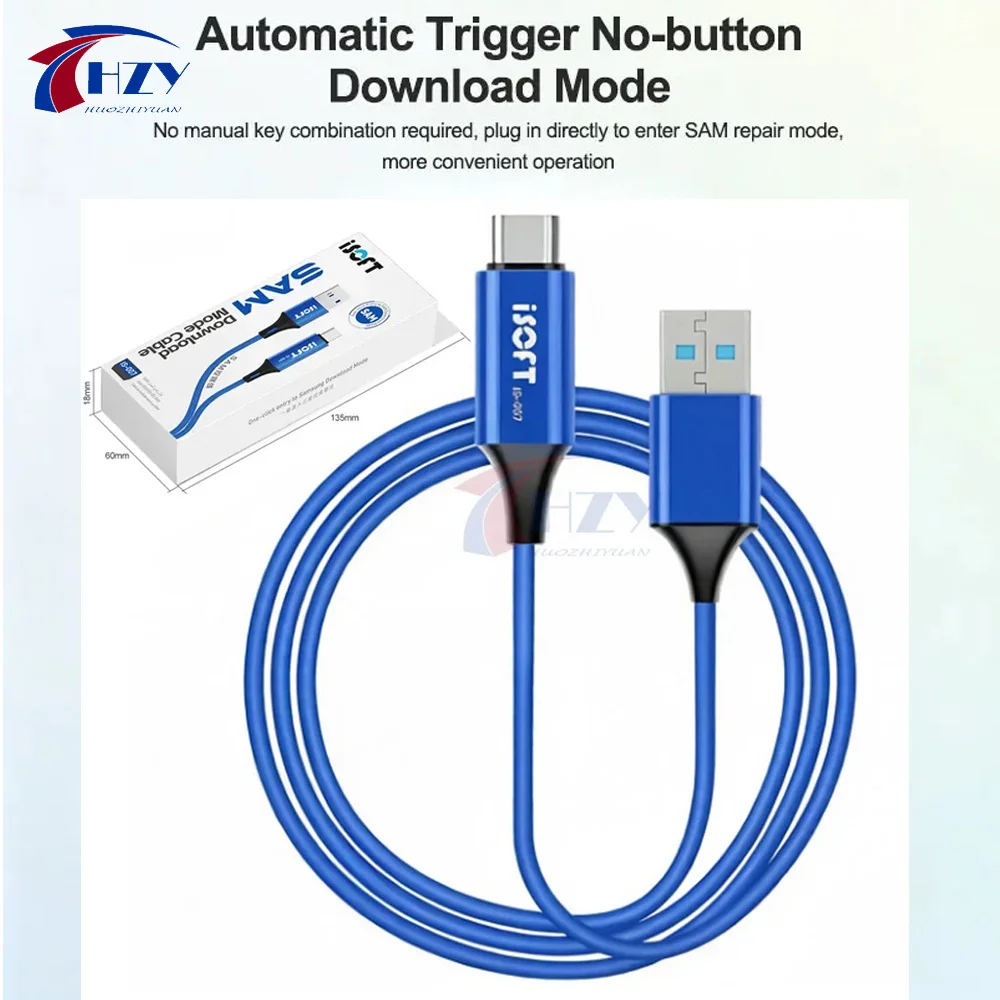 ISOFT IS-007 3in1 Repair Data Charging Cable No Button Auto Enter Download Mode Tool for Samsung S8-S25 Series Data Recovery