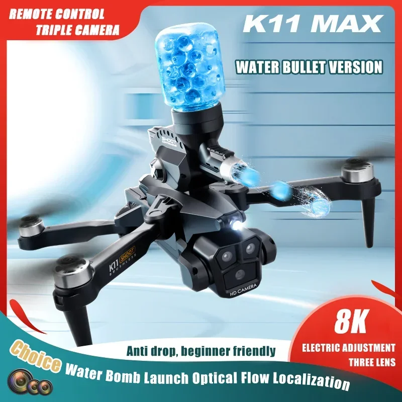 

K11PRO Drone with Water Bombs 8k Professional Aerial Photography Aircraft Three Camera Obstacle Avoidance Foldable Quadcopter