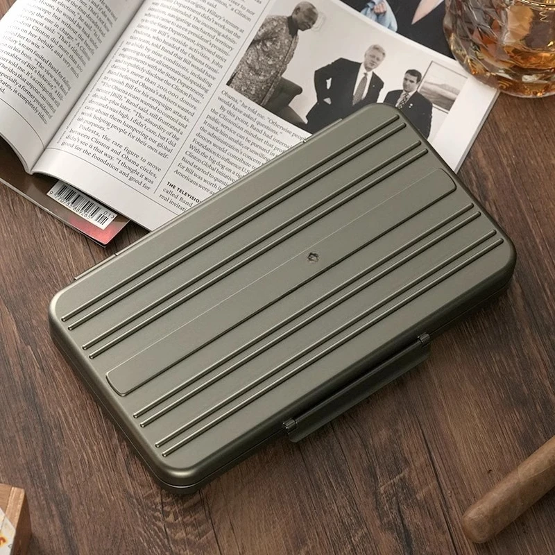Portable cigar box 5 pcs cedar wooden tray sealed travel business trip moisturizing box 3CM