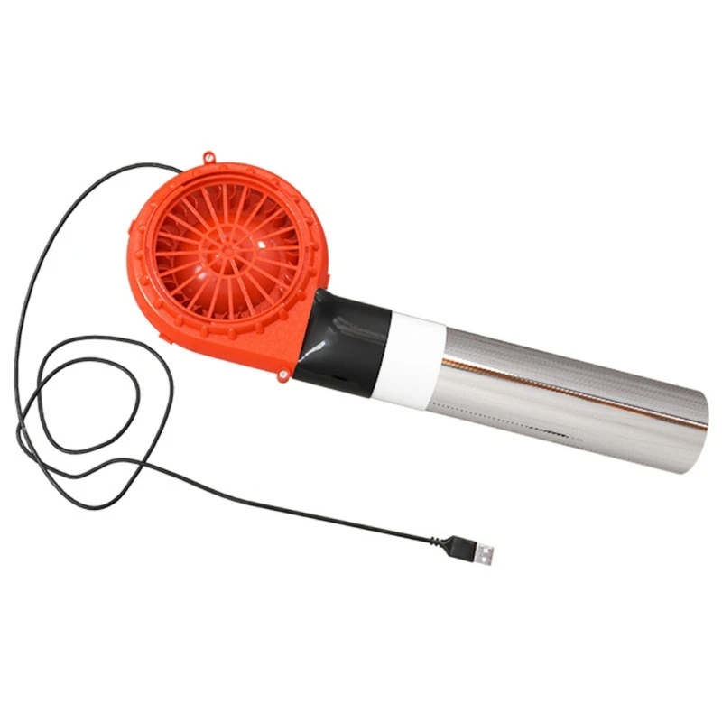 Portable BBQ Fan Air Blower Handheld Battery Powered Barbecue Fan Air Blower Outdoor Camping  Grill Cooking Tool