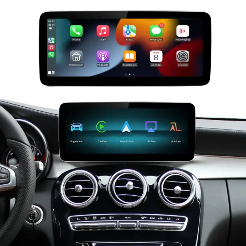 Wireless Carplay Android Auto Linux Screen Multimedia Radio Car DVD Player for W205 W253 X253 NTG5.0 C GLC