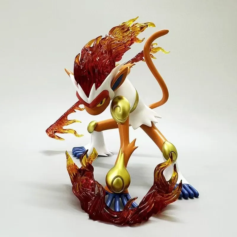 Anime Pokemon Infernape Model Sculpture Collection Ornaments Hand-Made Desktop Decoration Artware Children'S Birthday Gifts