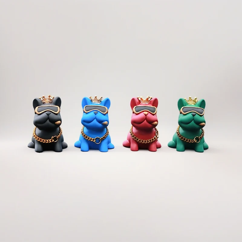 Enfeites de resina para decoração de interior de carro, modelo Bully Dog, para decoração do console central, acessórios para interior de carro, presen