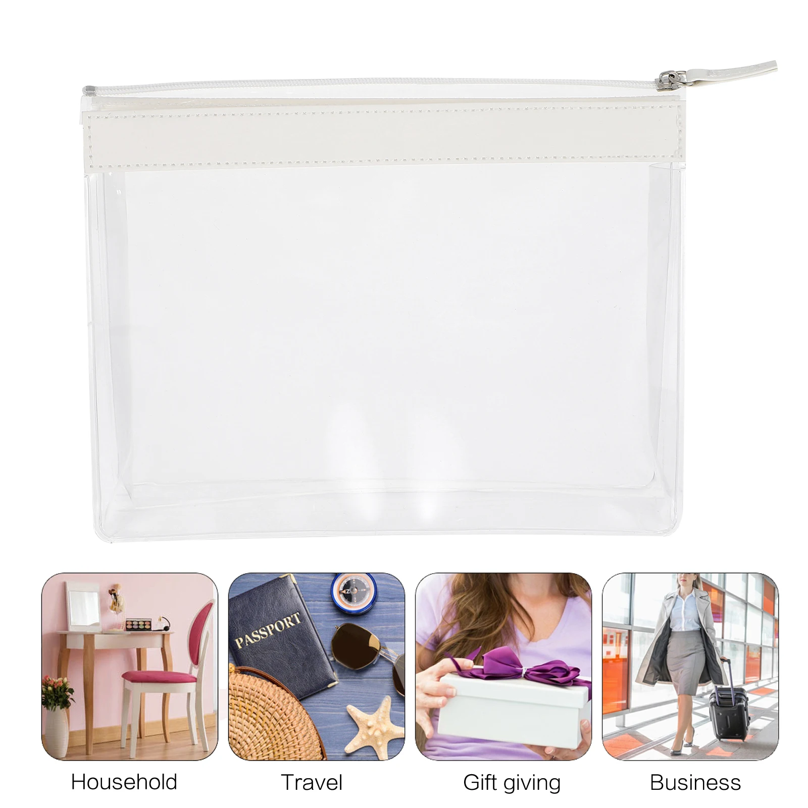 Transparente Plastiktüte, wasserdichte Reißverschlusstaschen, Reise- und Alltagstasche, Ganizer-Aufbewahrung, kreatives Design, Geschenkidee