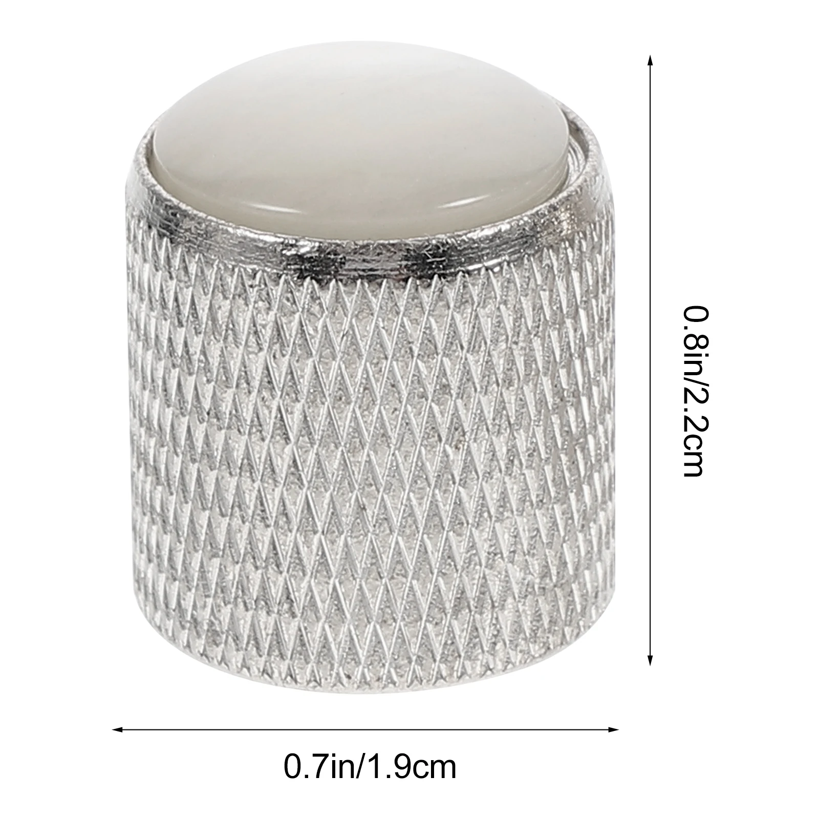 

1 Set Silver Electric Guitar Knobs Durable Alloy Compact Instrument Accessories Easy Install With Hex Wrench Smooth Operation