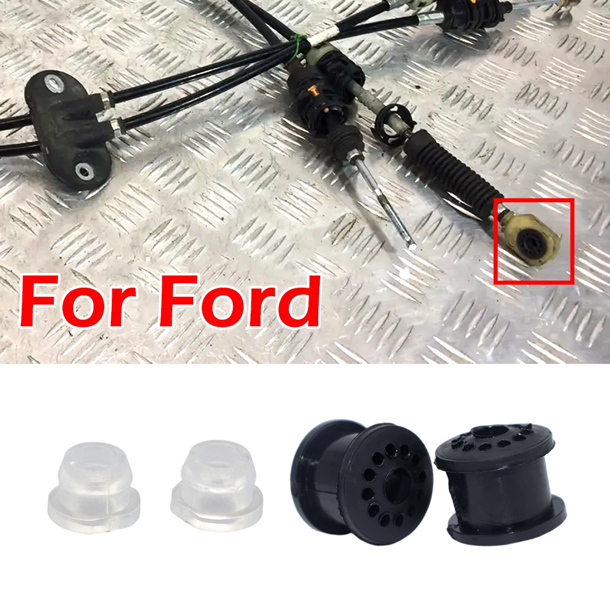 

2 шт. резиновая втулка троса переключения передач, резиновый ремонтный комплект для Ford Focus MK2 MK3 Fiesta MK5, рычаг коробки передач, носимая тянущая головка коробки передач