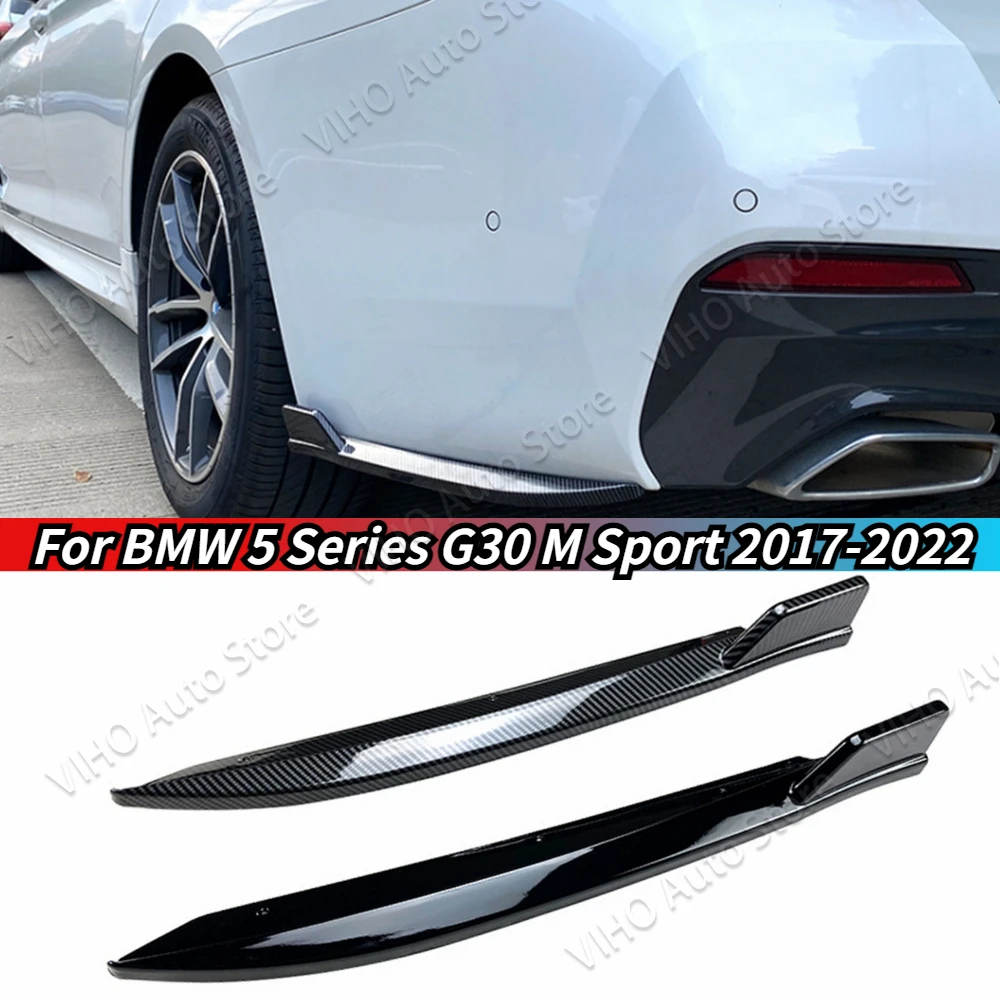 For BMW 5 Series G30 M-Tech Sport 525i 530i 540i 2017-2022 Rear Bumper Corner Diffuser Splitter Scratch Protector Body Kits