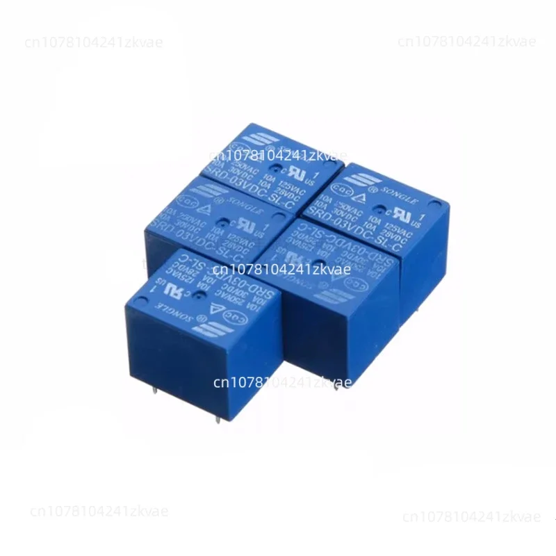 100PCS SRD 5V 9V 12V 24V 48V Power Relay SRD-05VDC-SL-C SRD-09VDC-SL-C SRD-12VDC-SL-C SRD-24VDC-SL-C SRD-48VDC Relays 10A 250VAC