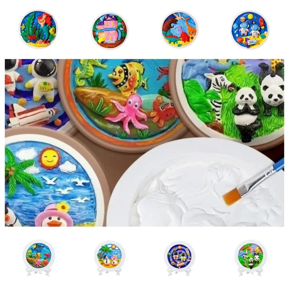 3D Paint Pigments Gypsum Mermaid Dinosaur Children's Toys Duck Outer Space Painting Crafts Handmade