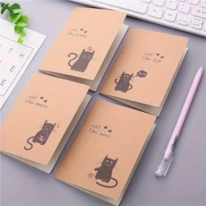 10 buah Buku Catatan Saku Kraft Lucu Kecil, Buku Catatan Memo Jurnal Mini Kosong 64K 16 Lembar untuk Perlengkapan Sekolah Pelancong Pelajar 12 buku catatan mini penjualan terbaik - №